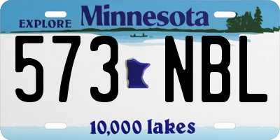 MN license plate 573NBL