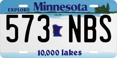 MN license plate 573NBS