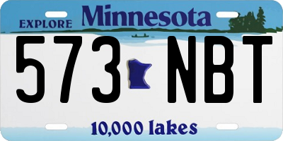 MN license plate 573NBT