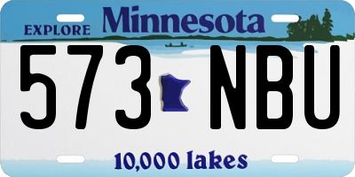 MN license plate 573NBU