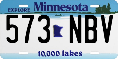 MN license plate 573NBV