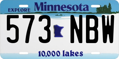 MN license plate 573NBW