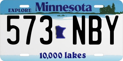 MN license plate 573NBY
