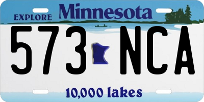 MN license plate 573NCA