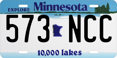 MN license plate 573NCC