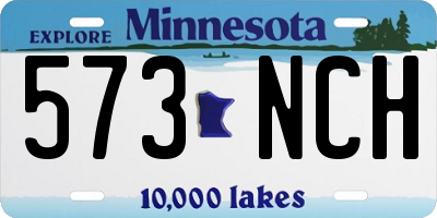 MN license plate 573NCH