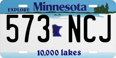 MN license plate 573NCJ