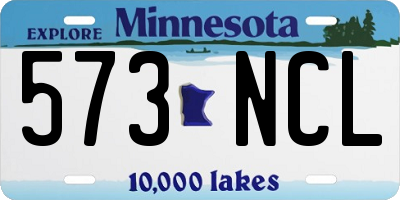 MN license plate 573NCL