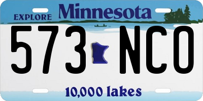 MN license plate 573NCO