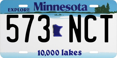 MN license plate 573NCT