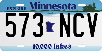MN license plate 573NCV