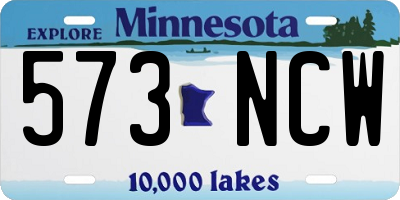 MN license plate 573NCW