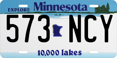 MN license plate 573NCY