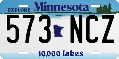 MN license plate 573NCZ