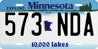 MN license plate 573NDA