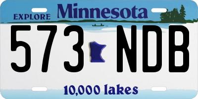 MN license plate 573NDB