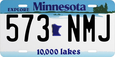 MN license plate 573NMJ
