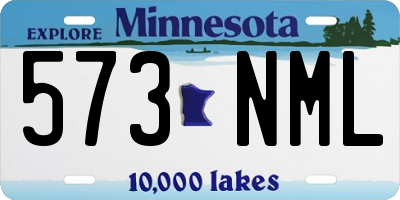 MN license plate 573NML