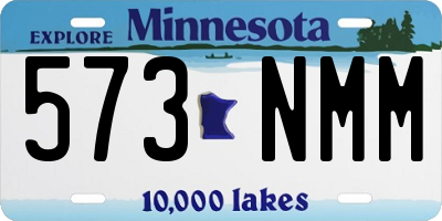 MN license plate 573NMM