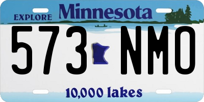 MN license plate 573NMO
