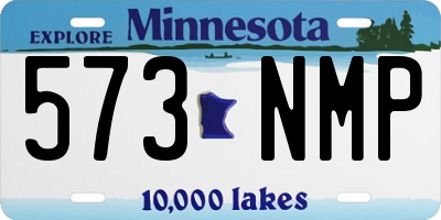 MN license plate 573NMP