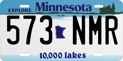MN license plate 573NMR