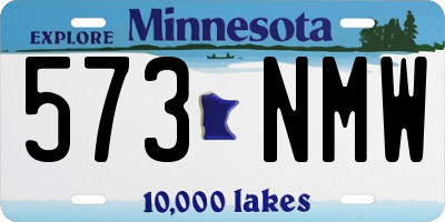 MN license plate 573NMW