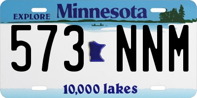 MN license plate 573NNM