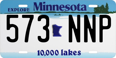 MN license plate 573NNP