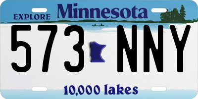 MN license plate 573NNY