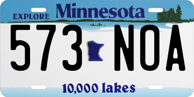MN license plate 573NOA