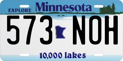 MN license plate 573NOH