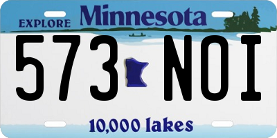 MN license plate 573NOI