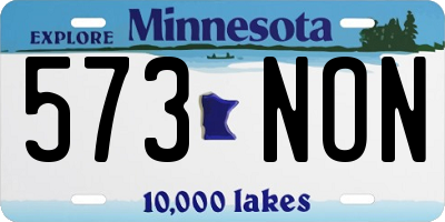 MN license plate 573NON