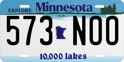 MN license plate 573NOO