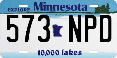 MN license plate 573NPD