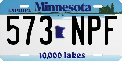 MN license plate 573NPF