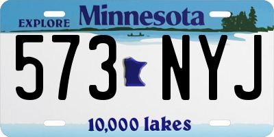 MN license plate 573NYJ
