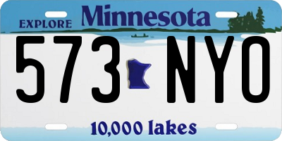 MN license plate 573NYO