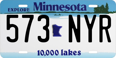 MN license plate 573NYR