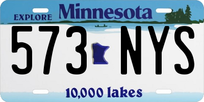 MN license plate 573NYS
