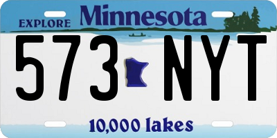 MN license plate 573NYT