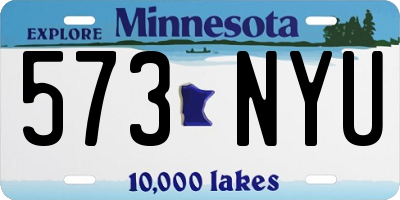 MN license plate 573NYU