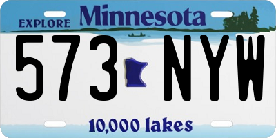 MN license plate 573NYW