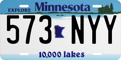 MN license plate 573NYY