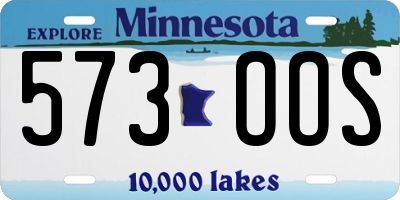 MN license plate 573OOS