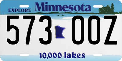 MN license plate 573OOZ