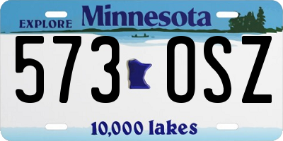 MN license plate 573OSZ