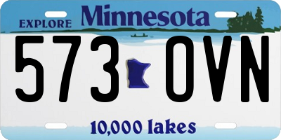 MN license plate 573OVN