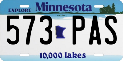 MN license plate 573PAS